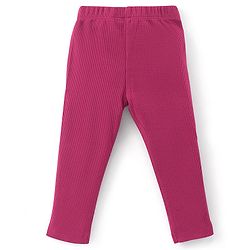 Babyhug 100% Cotton Full Sleeves Top & Leggings With Floral Print - Navy Blue & Pink - Image 5