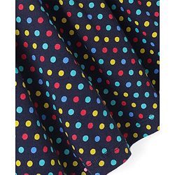 Babyhug 100% Cotton Knit Full Sleeves Frock & Bloomer With Polka Dots Print - Navy Blue - Image 14