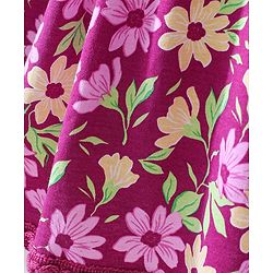 Babyhug 100% Cotton Knit Full Sleeves Frock with Bloomer Floral Print - Pink & Purple - Image 6