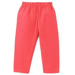 Babyhug 100% Cotton Knit Full Sleeves Kurta Pyjama Set with Printed Jacket - Peach - Image 68