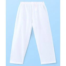 Babyhug 100% Cotton Knit Full Sleeves Kurta Pyjama Set with Printed Waistcoat - Pink & White - Image 7