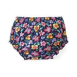 Babyhug 100% Cotton Knit Half Sleeves Frock with Bloomer Floral Print - Navy Blue - Image 10