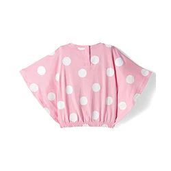 Babyhug 100 % Cotton Knit Half Sleeves Top with Polka Dot & Sequined Heart - Pink - Image 7