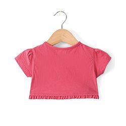 Babyhug 100% Cotton Poplin Knit Half Sleeves Shrug with Frock Floral Print - Navy Blue - Image 6