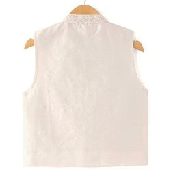 Babyhug 100% Cotton Woven Full Sleeves Cambric Kurta Pyjama Set With Mirror Embroided Jacket  -Red - Image 9