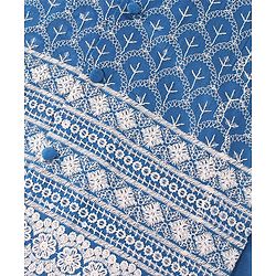 Babyhug 100% Cotton Woven Full Sleeves Kurta & Pyjama Set With Mirror Embroidered Jacket - Navy Blue - Image 14