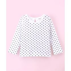 Babyhug 100% Cotton Woven Yarn Dyed Full Sleeves Inner Tee with Dress Checkered with Bow Applique - Blue & White - Image 9