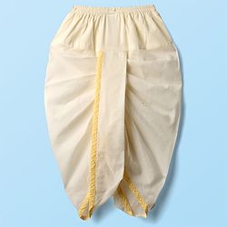 Babyhug Cambric Full Sleeves Solid Kurta Dhoti Set with Embroidered Jacket - Offwhite - Image 7