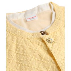 Babyhug Cambric Full Sleeves Solid Kurta Dhoti Set with Embroidered Jacket - Offwhite - Image 8