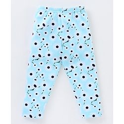 Babyhug Cotton Elastic Knit Full Length Leggings Star Print Pack of 3 - White - Image 6