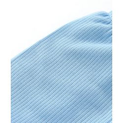 Babyhug Cotton Full Length Thermal Leggings Solid- Blue - Image 3