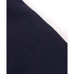 Babyhug Cotton Full Length Thermal Leggings Solid- Dark Navy - Image 3