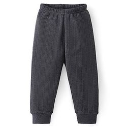Babyhug Cotton Full Length Thermal Leggings Solid - Grey - Image 4