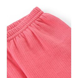 Babyhug Cotton Full Length Thermal Leggings Solid- Pink - Image 9