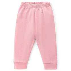 Babyhug Cotton Full Length Thermal Leggings Solid- Pink - Image 7