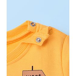 Babyhug Cotton Full Sleeves Graphic Tiger Print Sweatshirts Pack of  2 - White Melange & Yellow - Image 14