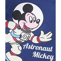 Babyhug Cotton Full Sleeves Night Suit Stars & Mickey Mouse Print- Blue - Image 6