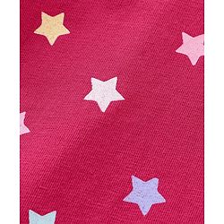 Babyhug Cotton Full Sleeves Night Suit Stars Print- Pink - Image 6