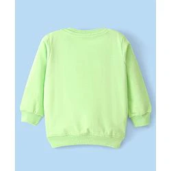 Babyhug Cotton Full Sleeves Sweatshirt With Bear Graphics- Light Green - Image 10