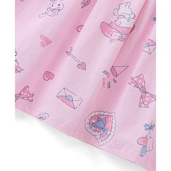 Babyhug Cotton Knit Full Sleeves Floral Printed Frock with Bloomer - Pink - Image 3