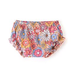 Babyhug Cotton Knit Full Sleeves Frock with Bloomer Floral Printed - Pink - Image 10