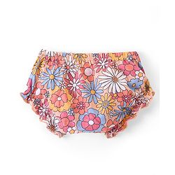 Babyhug Cotton Knit Full Sleeves Frock with Bloomer Floral Printed - Pink - Image 11