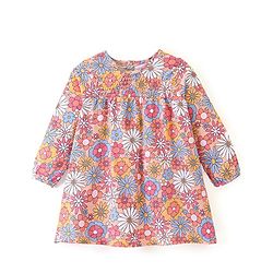 Babyhug Cotton Knit Full Sleeves Frock with Bloomer Floral Printed - Pink - Image 20