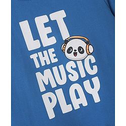 Babyhug Cotton Knit Full Sleeves Panda & Text Graphics Sweatshirts Pack of 2 - Blue & Yellow - Image 13