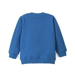 Babyhug Cotton Knit Full Sleeves Panda & Text Graphics Sweatshirts Pack of 2 - Blue & Yellow - Image 3