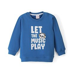 Babyhug Cotton Knit Full Sleeves Panda & Text Graphics Sweatshirts Pack of 2 - Blue & Yellow - Image 9
