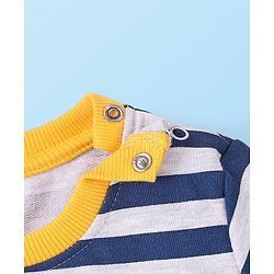 Babyhug Cotton Knit Full Sleeves Sweatshirt With Mickey Mouse Graphics - Yellow & Blue - Image 8