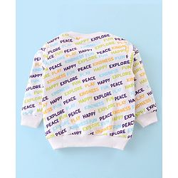 Babyhug Cotton Knit Full Sleeves Sweatshirts with Graphics Print Pack of 2 - Blue & White - Image 3