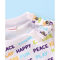 Babyhug Cotton Knit Full Sleeves Sweatshirts with Graphics Print Pack of 2 - Blue & White - Image 8