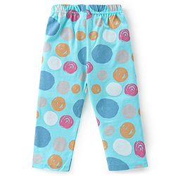 Babyhug Cotton Knit Full Sleeves Text Printed Night Suit - Blue - Image 5