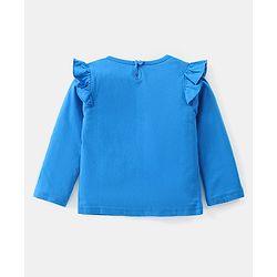 Babyhug Cotton Knit Full Sleeves Top with Floral & Polka Dots Print Pack of 3 - Pink Blue & Dark Pink - Image 10