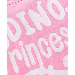 Babyhug Cotton Knit Full Sleeves Top with Frill Detailing Polka Dots & Text Print - Pink - Image 3