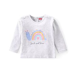 Babyhug Cotton Knit Full Sleeves Tops With Floral & Polka Dot Print Pack of 3 - Multicolor - Image 14