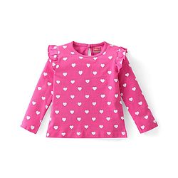 Babyhug Cotton Knit Full Sleeves Tops with Polka Dot & Text Print Pack of 3 - Multicolor - Image 29