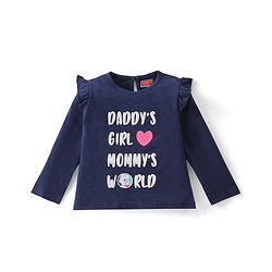 Babyhug Cotton Knit Full Sleeves Tops with Polka Dot & Text Print Pack of 3 - Multicolor - Image 42