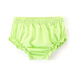 Babyhug Cotton Knit Half Sleeves Frock with Bloomer & Headband Butterfly Printed - Green - Image 4