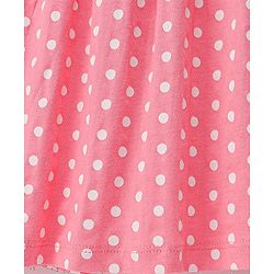 Babyhug Cotton Knit Half Sleeves Frocks Polka Dots Printed with Bow Applique Pack of 2 with Bag - Pink & Grey - Image 9