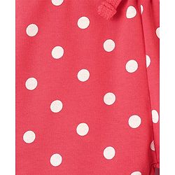 Babyhug Cotton Looper Full Length Lounge Pant Polka Dots - Red - Image 8