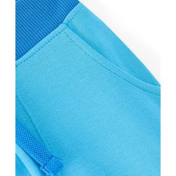 Babyhug Cotton Looper Full Length Lounge Pant Text Print - Blue - Image 3