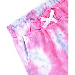 Babyhug Cotton Looper Full Length Lounge Pant Tie Dye Print- Pink - Image 3