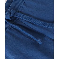 Babyhug Cotton Looper Knit Full Length Lounge Pant Text Printed - Blue - Image 4