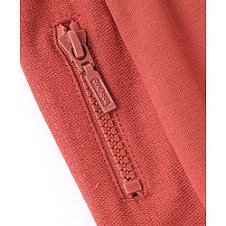 Babyhug Cotton Looper Knit Full Length Solid Color Lounge Pant - Maroon - Image 4