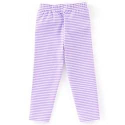 Babyhug Cotton Lycra Full Length Leggings Floral Print Pack of 3 - Multicolour - Image 3