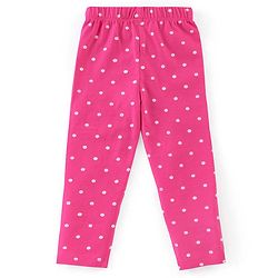 Babyhug Cotton Lycra Full Length Leggings Floral Print Pack of 3 - Multicolour - Image 5