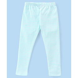 Babyhug Cotton Lycra Full Length Polka Dots & Floral Printed Leggings Pack of 3 - Multicolour - Image 4