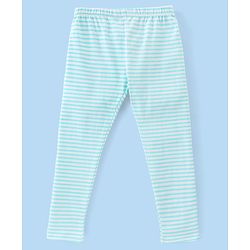 Babyhug Cotton Lycra Full Length Polka Dots & Floral Printed Leggings Pack of 3 - Multicolour - Image 5